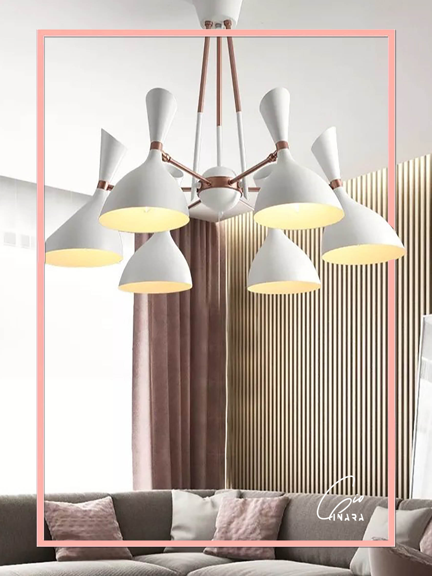 Modena cones chandelier (White)
