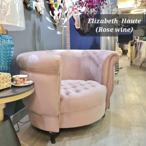 Elizabeth Haute armchair (Rose wine color)