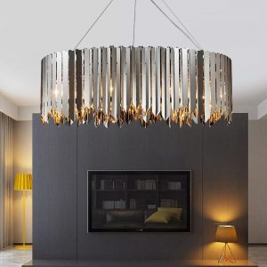 Silver spears chandelier (Round)