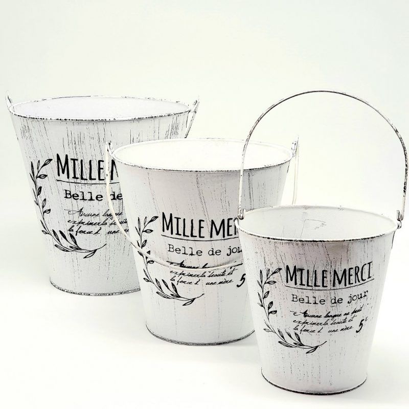 3 X Mille merci flower buckets (Set of 3) ثلاث قطع GOOD IDEAS ONLINE