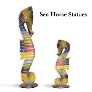 Sea horse statues (Set of 2)