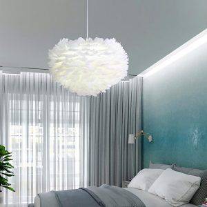Feather light chandelier