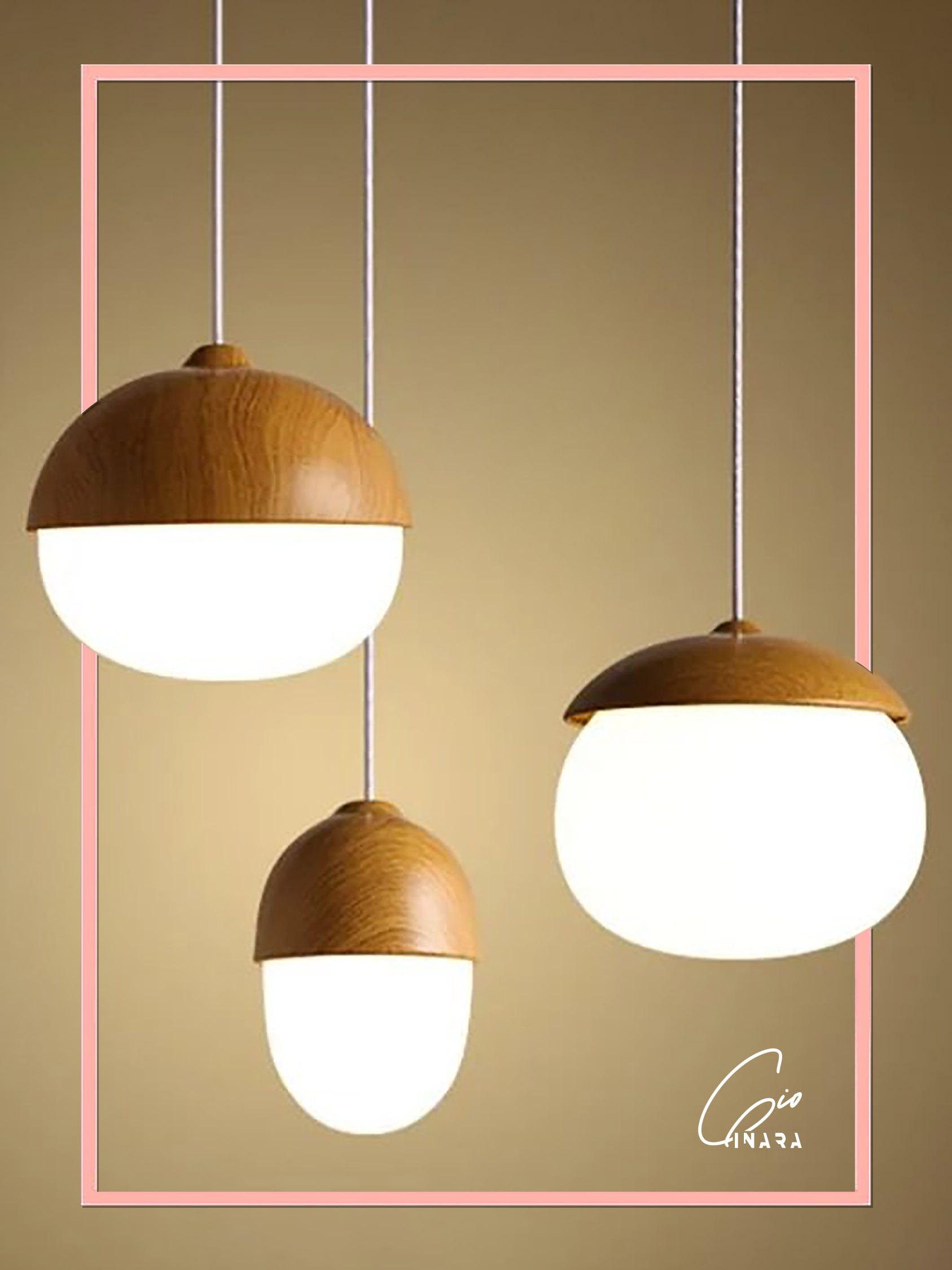 Oak nuts pendant globes