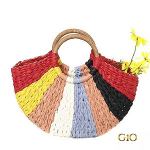 Leily colorful straw bag