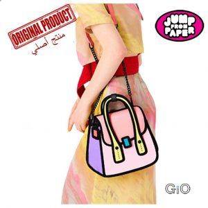 Jump from paper (Original)-Owl bag metal chain (pink)