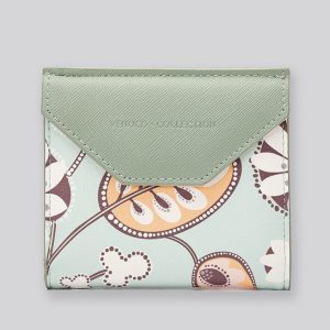 VENUCO Margarita flap cardholder (Green Daisy)