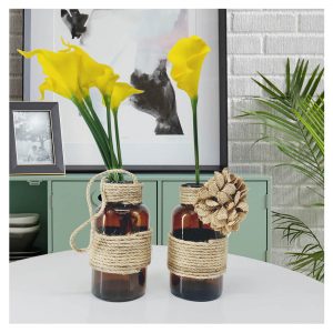 Mimosa Jars - Brown (Set of 2)