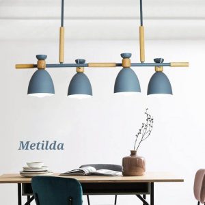 Metilda long chandelier (Grayish Blue)