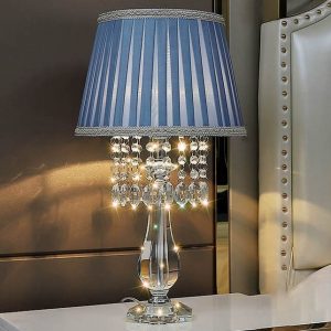 Lumiere Crystal Table lamp (Blue 42cm)