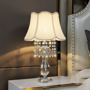 Lumiere crystal table lamp(off white 48cm)