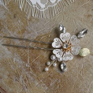 Leilani flower hair pin accessory