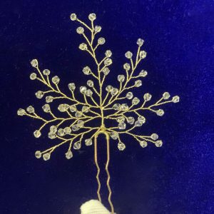 Feuilles de cristal hair pin