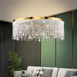 Crystal Snow Chandelier Round (80cm)