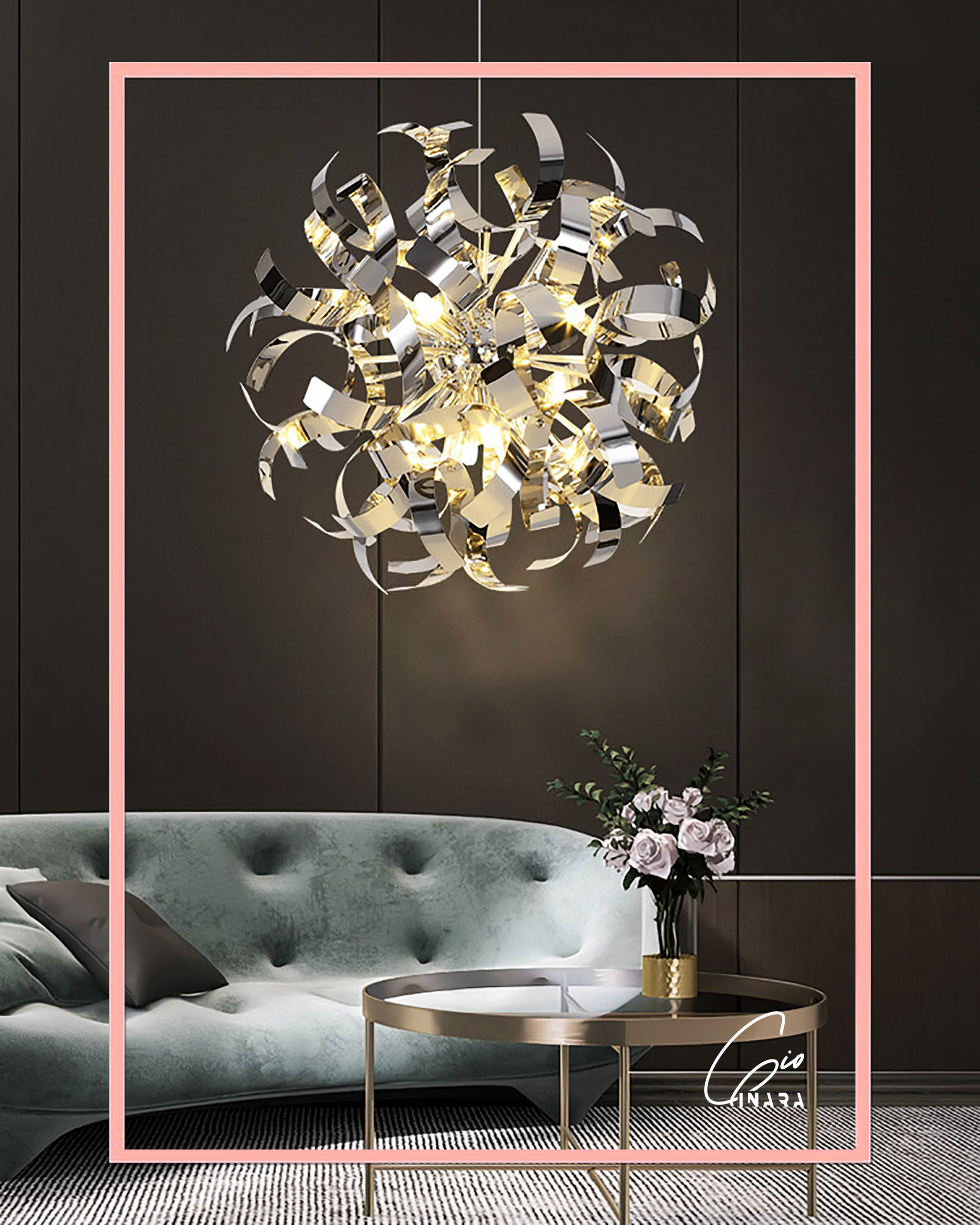 Rubans d'argent (55cm) pendant