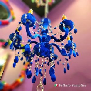 🇮🇹 Velluto Semplice Royal Blue chandelier (Casa Gaia)
