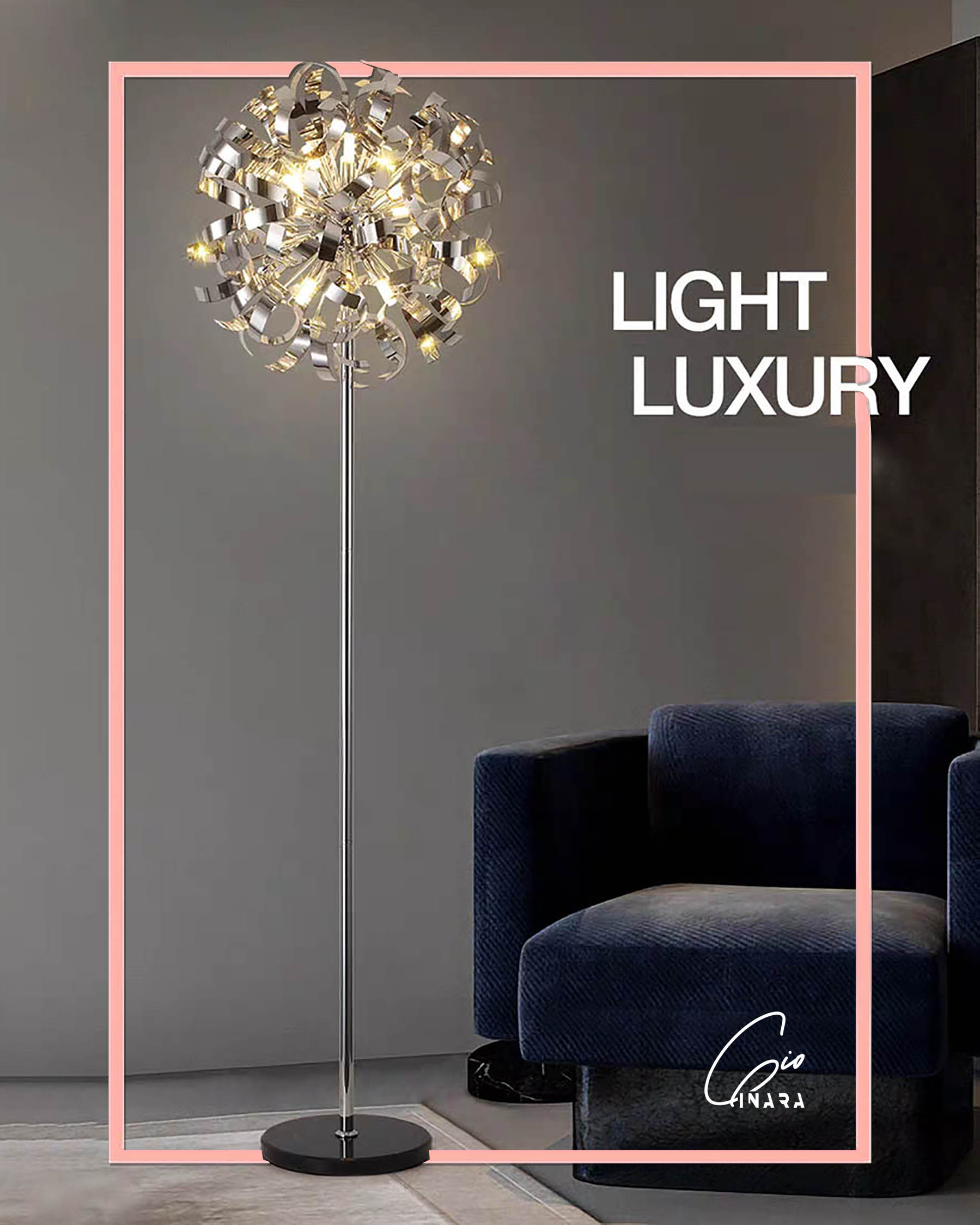 Rubans d'argent floor lamp