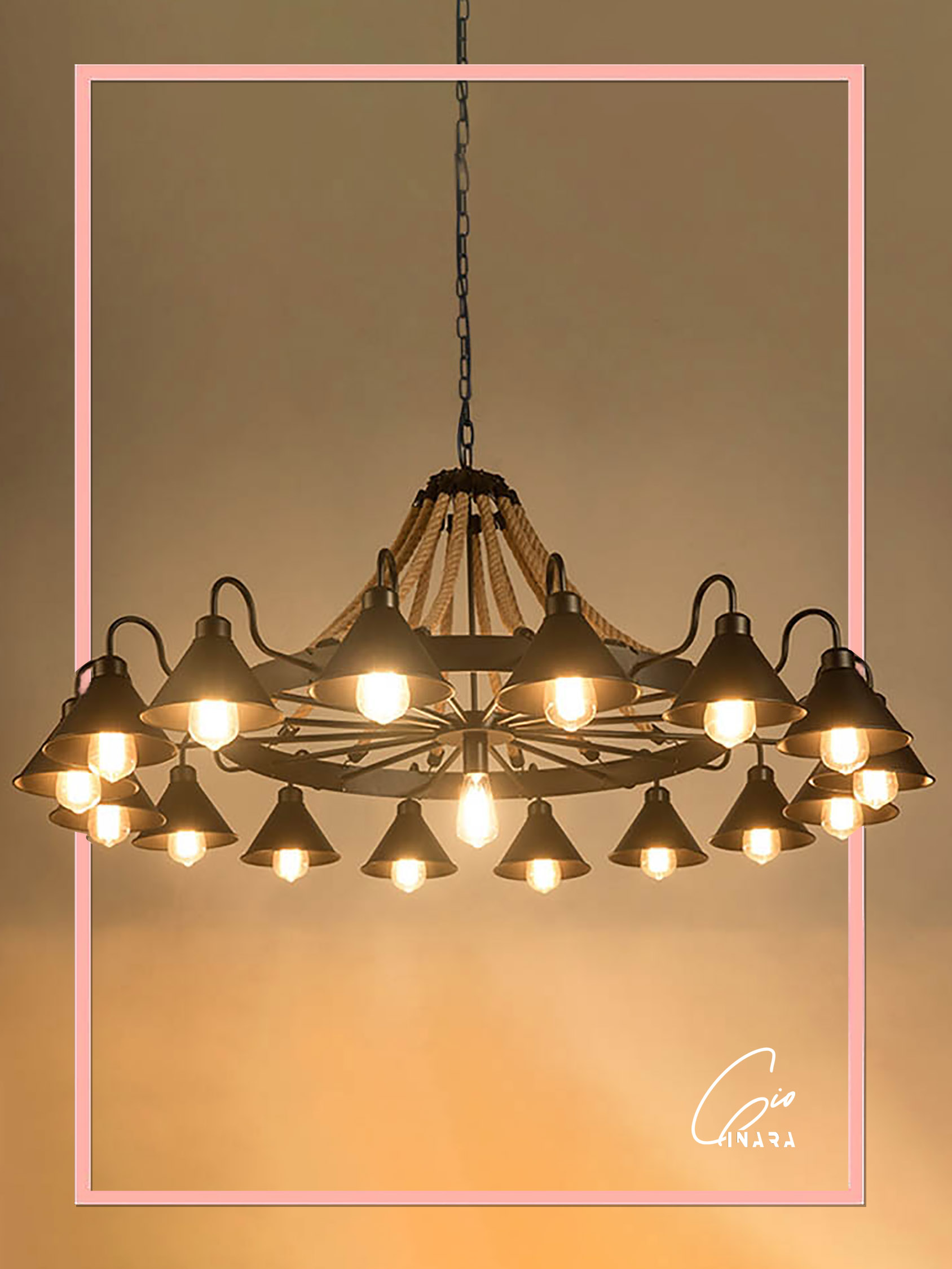 Loft Industrial chandelier 150cm