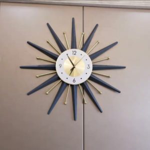 Soleil Clock (grey&Gold) 56cm