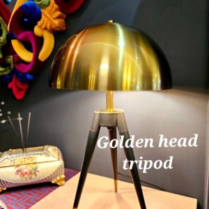 Golden Head tripod table lamp