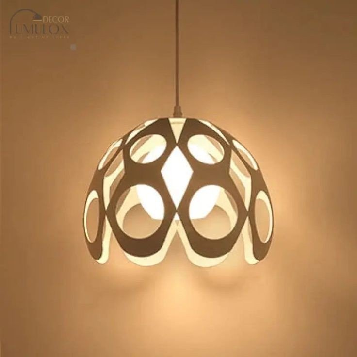 Moon crater Globe pendant (White)