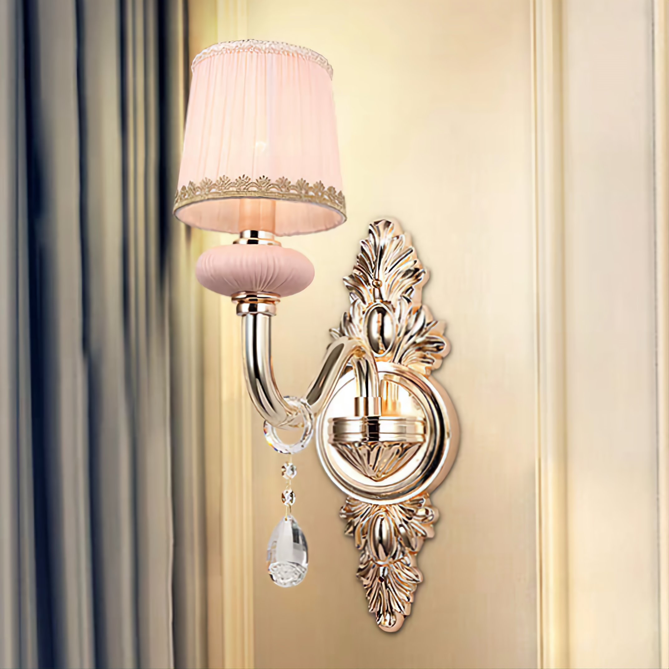 Anastasia Pink single Wall mounted lights